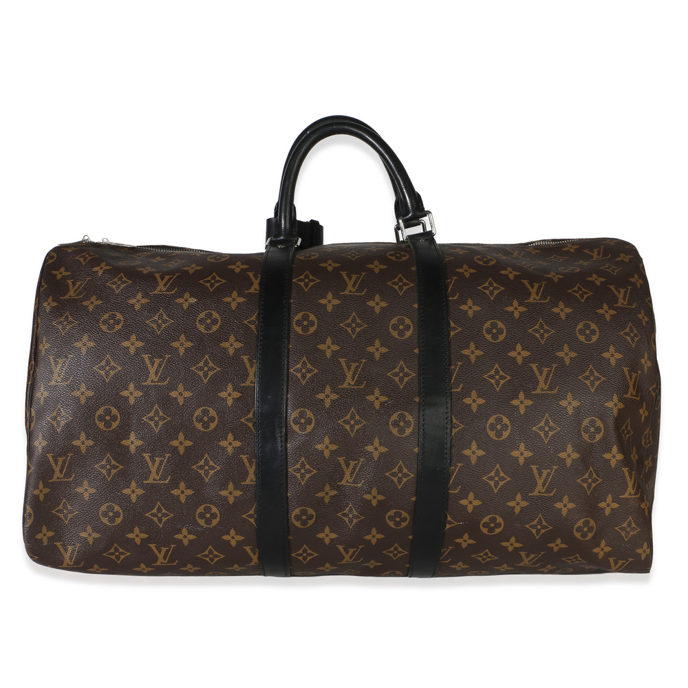 Louis Vuitton Monogram Macassar Canvas Keepall Bandouliere 55